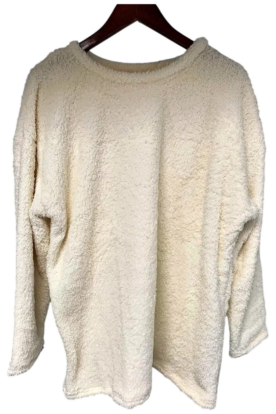 Comfort Code Women's Plush Knit Pullover Tunic Purple White - Regular